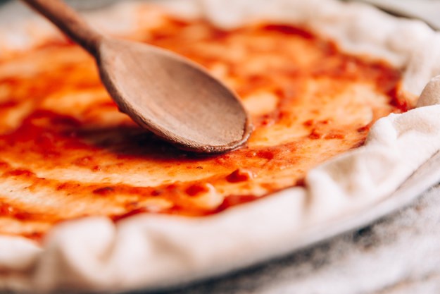 What herb is traditionally found on a margherita pizza?