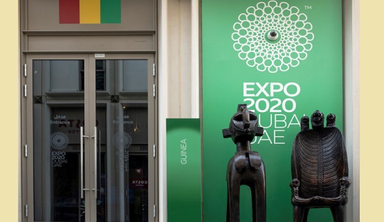 توافد الزوار على جناح غينيا في "إكسبو 2020 دبي" لرؤية قناع "نيمبا" وكرسي" عرش الازدهار"